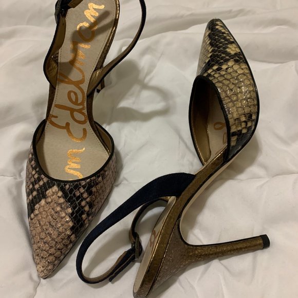 Sam Edelman snakeskin slingbacks - Picture 7 of 8